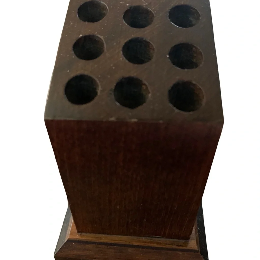 Vintage MCM Pencil Holder 4.5”x2.5” With‎ Coat Of Arms